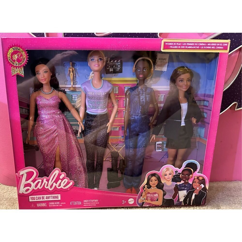 Barbie 2024 Mattel #HRG54 Barbie Career of the Year Women in Film Set of 4 Dolls